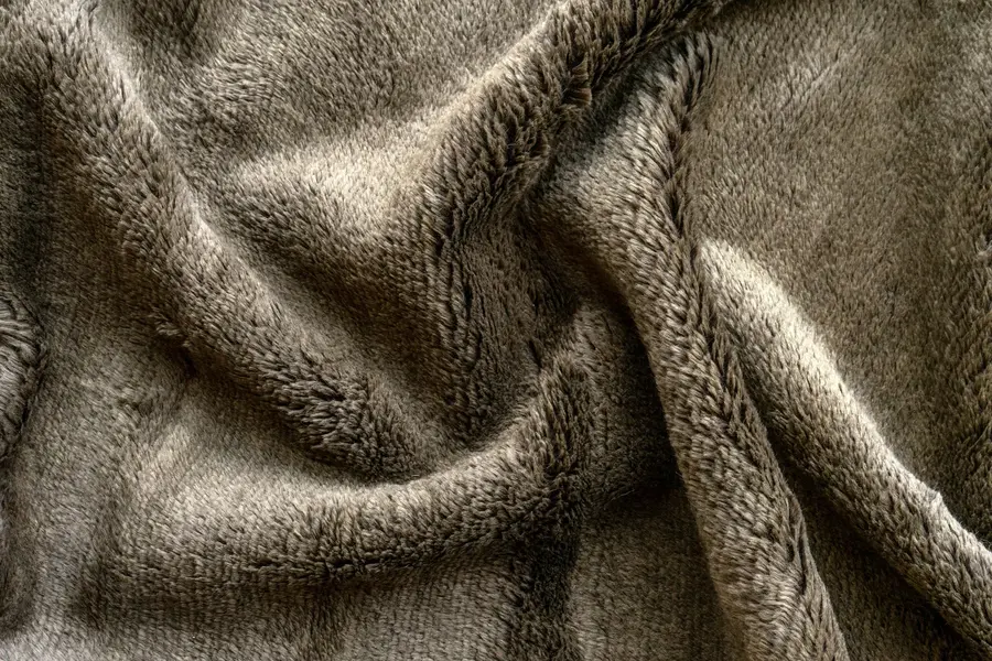 textured mohair cushion - dark khaki | WOVEN