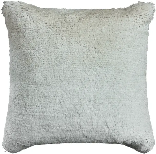 textured mohair cushion - pearl | WOVEN