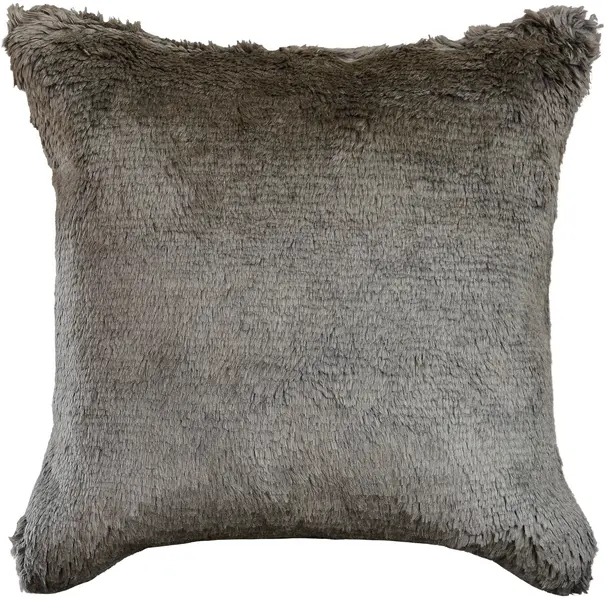 textured mohair cushion - charcoal | WOVEN